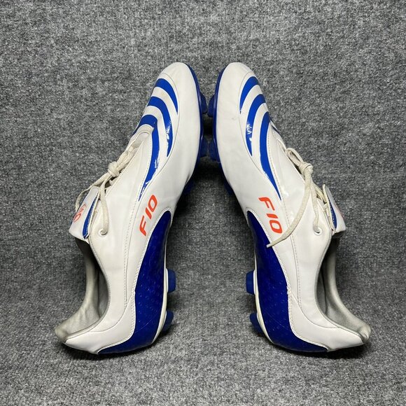Adidas F10 TRX Soccer Cleats FG Mens 13 White Blue Futbol Vtg 2008 main image 4